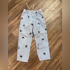 UO Blue Yin & Yang Print Corduroy Pants Size Small
